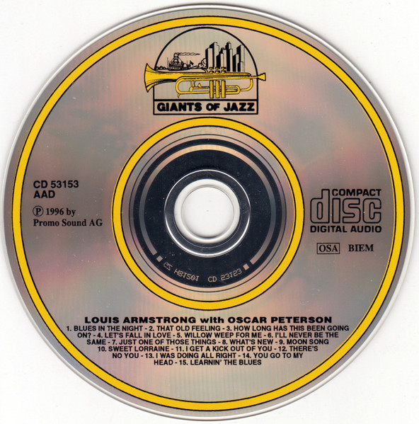Louis Armstrong With Oscar Peterson , Herb Ellis , Ray Brown & Louis Bellson Guest Ella Fitzgerald - Louis Armstrong With Oscar Peterson | Giants Of Jazz (CD 53153) - 3