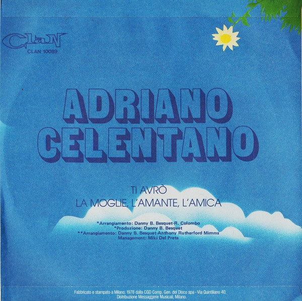 Adriano Celentano - Ti Avrò | Clan Celentano (CLN 10089) - 2