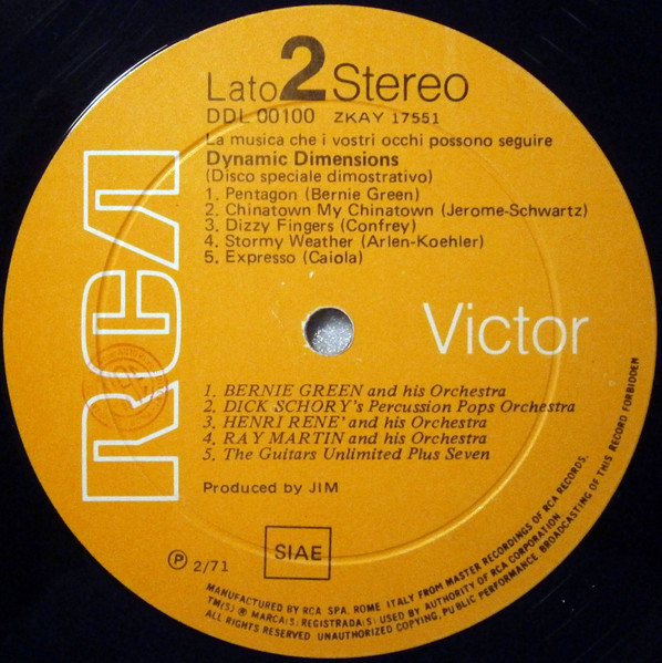 Various - Dynamic Dimensions | RCA Victor (DDL 00100) - 3