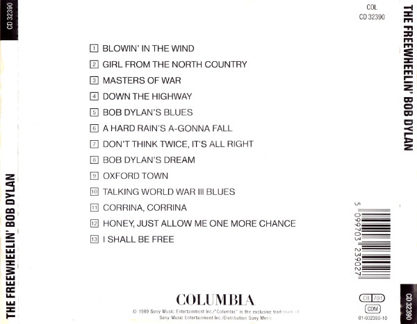Bob Dylan - The Freewheelin' Bob Dylan | Columbia (CD 32390) - 2 Bob Dylan - The Freewheelin' Bob Dylan | Columbia (CD 32390) - 2