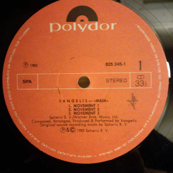 Vangelis - Mask | Polydor (POLH 19) - 3