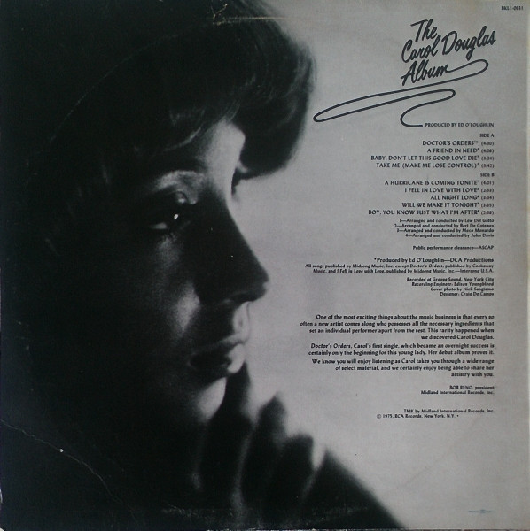 Carol Douglas - The Carol Douglas Album | RCA Victor (BKL1-0931) - 2 Carol Douglas - The Carol Douglas Album | RCA Victor (BKL1-0931) - 2