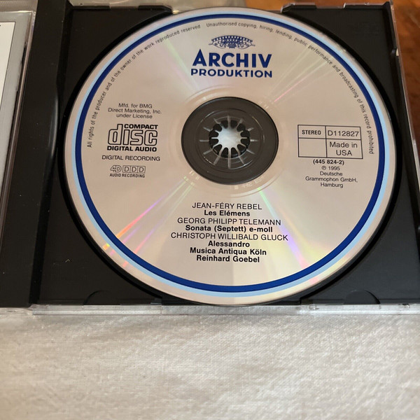 Jean-Féry Rebel / Christoph Willibald Gluck – Musica Antiqua Köln , Reinhard Goebel - Les Élémens / Alessandro | Archiv Produktion (445 824-2) - 3 Jean-Féry Rebel / Christoph Willibald Gluck – Musica Antiqua Köln , Reinhard Goebel - Les Élémens / Alessandro | Archiv Produktion (445 824-2) - 3