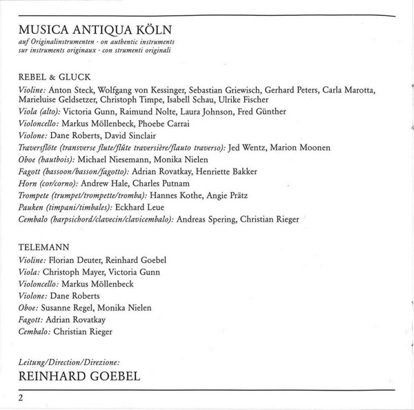 Jean-Féry Rebel / Christoph Willibald Gluck – Musica Antiqua Köln , Reinhard Goebel - Les Élémens / Alessandro | Archiv Produktion (445 824-2) - 4 Jean-Féry Rebel / Christoph Willibald Gluck – Musica Antiqua Köln , Reinhard Goebel - Les Élémens / Alessandro | Archiv Produktion (445 824-2) - 4