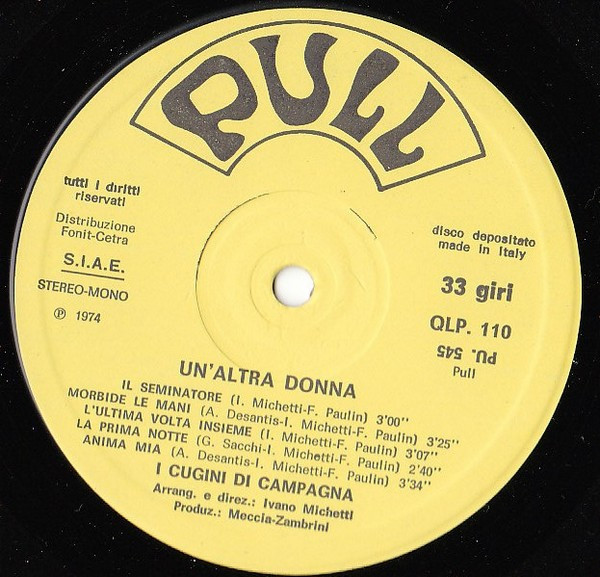 I Cugini Di Campagna - Un'Altra Donna | Pull (QLP. 110) - 4