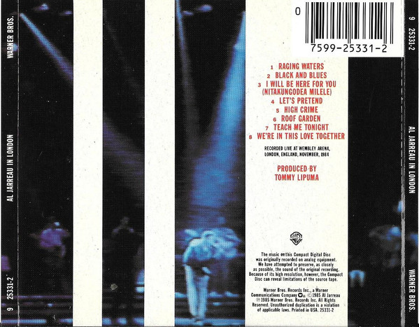 Al Jarreau - In London | Warner Bros. Records (9 25331-2) - 3