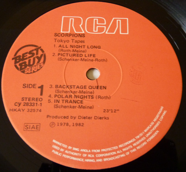 Scorpions - Tokyo Tapes | RCA (CY 28331 (2)) - 4 Scorpions - Tokyo Tapes | RCA (CY 28331 (2)) - 4