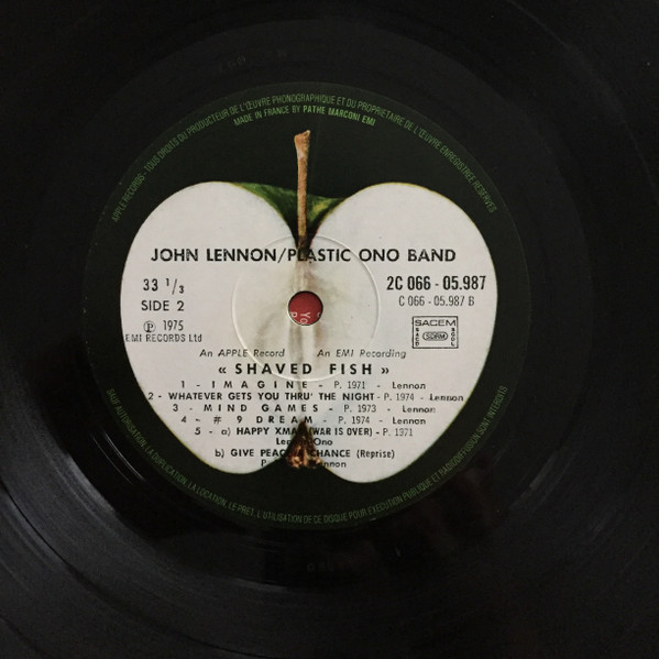 John Lennon / The Plastic Ono Band - Shaved Fish | Apple Records (2C 066-05987) - 3 John Lennon / The Plastic Ono Band - Shaved Fish | Apple Records (2C 066-05987) - 3