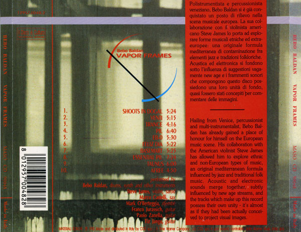 Bebo Baldan - Vapor Frames | Materiali Sonori (MASO CD 90048) - 2 Bebo Baldan - Vapor Frames | Materiali Sonori (MASO CD 90048) - 2