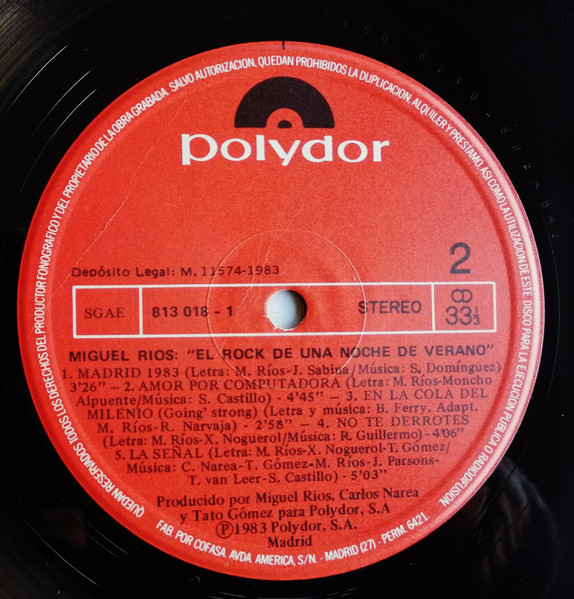 Miguel Ríos - El Rock De Una Noche De Verano | Polydor (813 018-1) - 4 Miguel Ríos - El Rock De Una Noche De Verano | Polydor (813 018-1) - 4