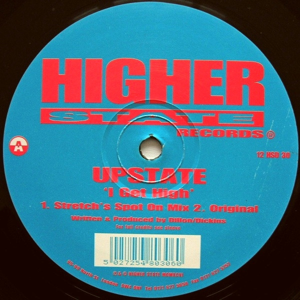 Upstate - I Get High | Higher State Records (12 HSD 30) - 3