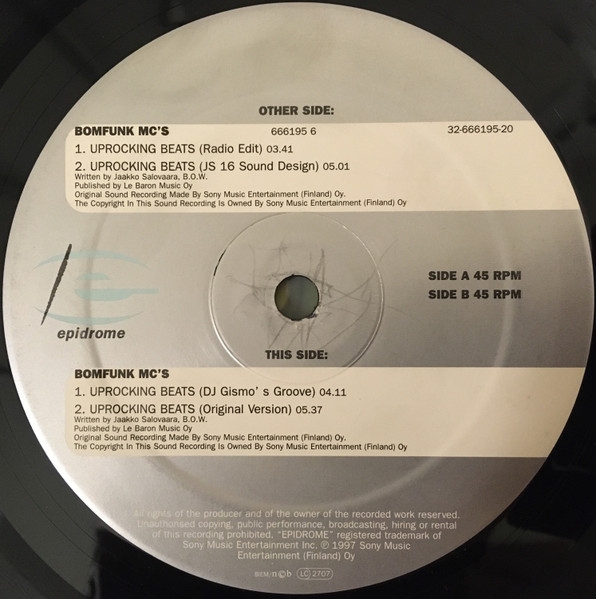 Bomfunk MC's - Uprocking Beats | Epidrome (EPD 666195 6) - 4 Bomfunk MC's - Uprocking Beats | Epidrome (EPD 666195 6) - 4