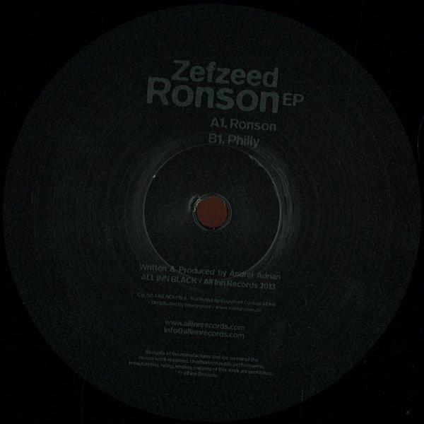 Zefzeed - Ronson EP | All Inn Black (AIBLACK015-6)