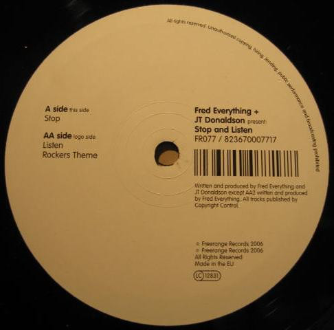 Fred Everything + J.T. Donaldson - Stop And Listen | Freerange Records (FR077) - 2 Fred Everything + J.T. Donaldson - Stop And Listen | Freerange Records (FR077) - 2