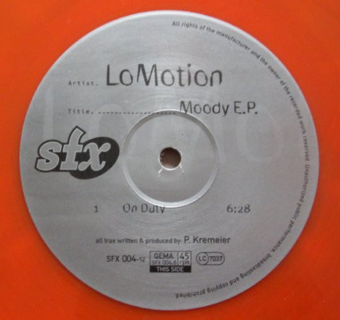 LoMotion - Moody E.P. | SFX (SFX 004-12) - 2