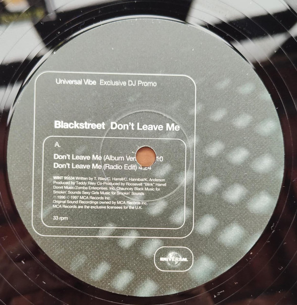 Blackstreet - Don't Leave Me / No Diggity | Universal Records (WINT 95534) - 2