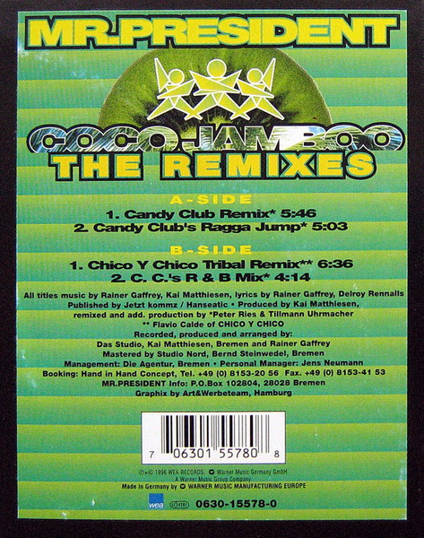 Mr. President - Coco Jamboo (The Remixes) | WEA (0630 15578-0) - main Mr. President - Coco Jamboo (The Remixes) | WEA (0630 15578-0) - main