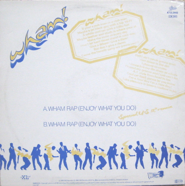Wham! - Wham Rap (Enjoy What You Do) (Special US 12" Remix) | Epic (EPCA 12-2442) - 2 Wham! - Wham Rap (Enjoy What You Do) (Special US 12" Remix) | Epic (EPCA 12-2442) - 2