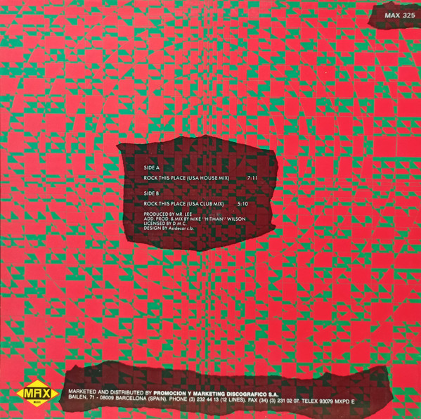 Mr. Lee - Rock This Place | Max Music (MAX 325) - 2