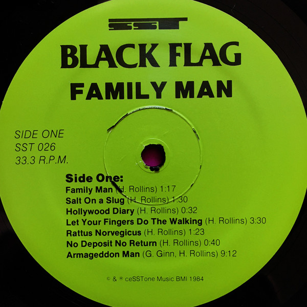 Black Flag - Family Man [Vinyl] | SST Records (SST 026) - 3