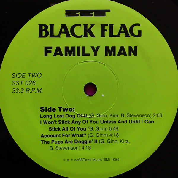 Black Flag - Family Man [Vinyl] | SST Records (SST 026) - 4