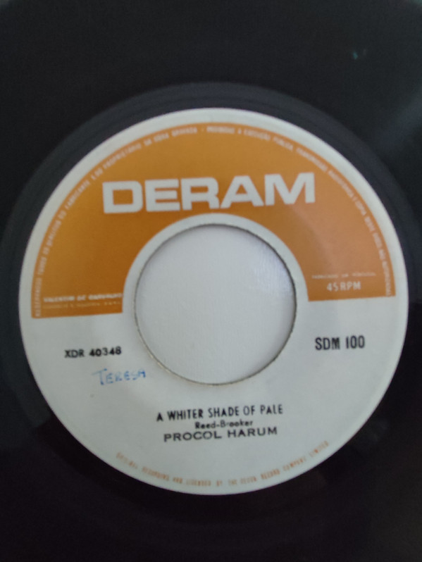 Procol Harum - A Whiter Shade Of Pale / Lime Street Blues | Deram (SDM 100) - main