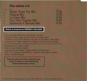 Frederic Galliano - Plis Infinis N°2 | F Communications (F073CD) - 2 Frederic Galliano - Plis Infinis N°2 | F Communications (F073CD) - 2