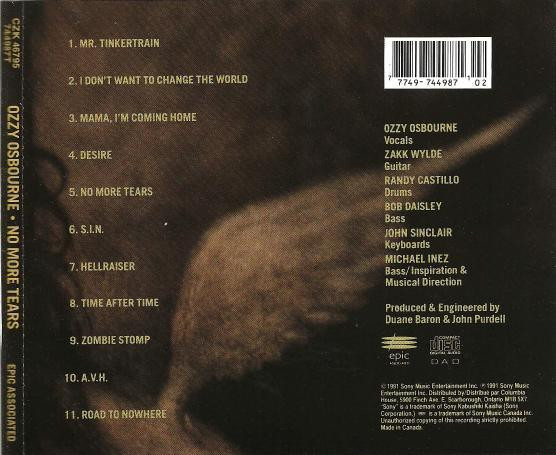 Ozzy Osbourne - No More Tears [CD] | Epic (CZK 46795) - 2