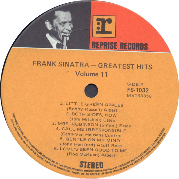 Frank Sinatra - Greatest Hits, Vol. II | Reprise Records (FS 1032) - 4