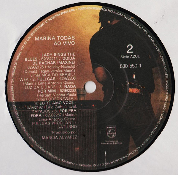 Marina Lima - Todas Ao Vivo | Philips (830 550-1) - 4
