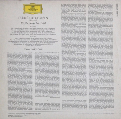 Frédéric Chopin – Tamás Vásáry - Nocturnes Nr. 1-10 | Deutsche Grammophon (SLPEM 136 486) - 2 Frédéric Chopin – Tamás Vásáry - Nocturnes Nr. 1-10 | Deutsche Grammophon (SLPEM 136 486) - 2