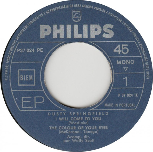 Dusty Springfield - I Will Come To You | Philips (P37 024 PE) - 3