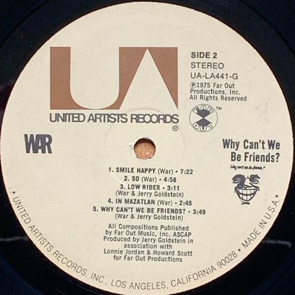 War - Why Can't We Be Friends? | United Artists Records (UA-LA441-G) - 4