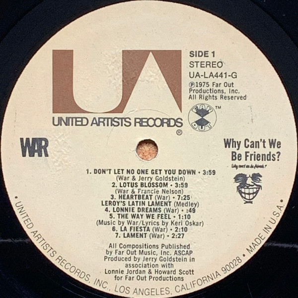 War - Why Can't We Be Friends? | United Artists Records (UA-LA441-G) - 3