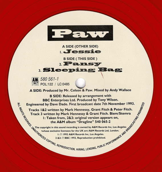Paw - Jessie | A&M Records (580 561-1) - 4