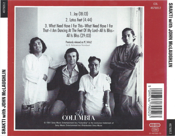 Shakti - Shakti With John McLaughlin | Columbia (467905 2) - 3