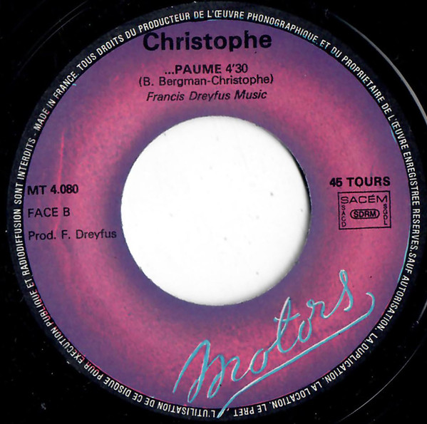 Christophe - Merci John D'être Venu | Les Disques Motors (MT 4080) - 4