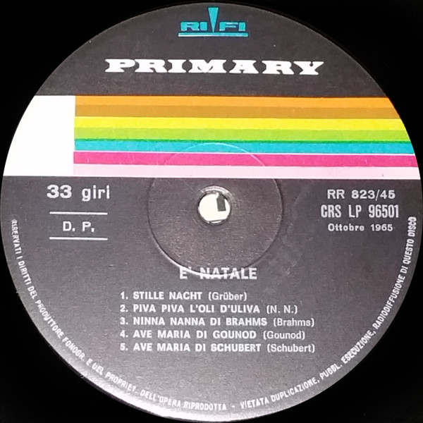 Piccolo Coro Dell'Antoniano Diretto Da Mariele Ventre - È Natale | Rifi (CRS-LP 96501) - 3 Piccolo Coro Dell'Antoniano Diretto Da Mariele Ventre - È Natale | Rifi (CRS-LP 96501) - 3