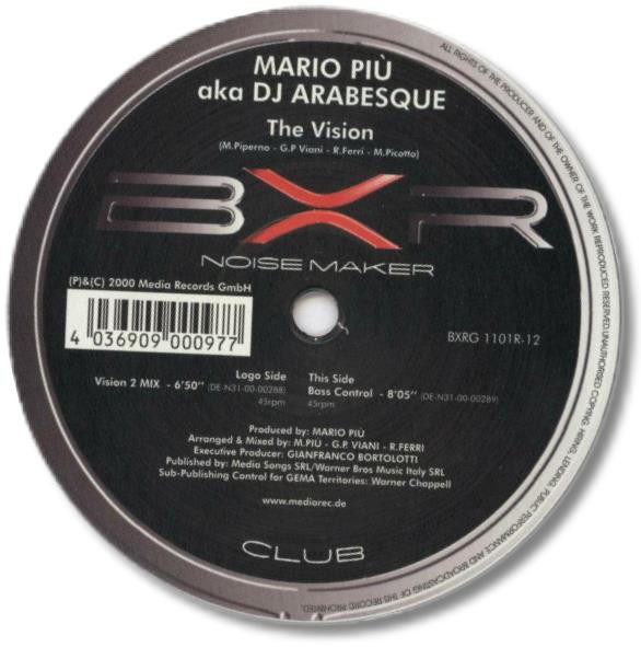 Mario Più Aka DJ Arabesque - The Vision | BXR (BXRG 1101R-12) - main