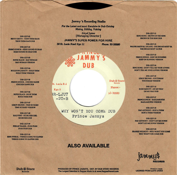 Frankie Wilmott - Why Won't You Come | Prince Jammy's Dub (DSR-LJU7-20) - 4