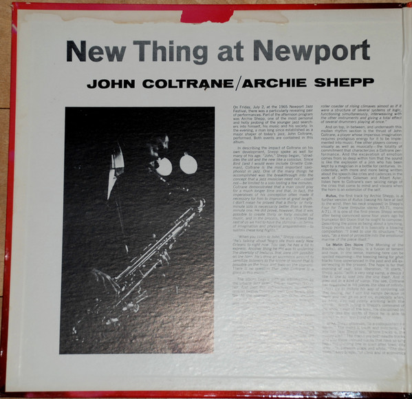 John Coltrane / Archie Shepp - New Thing At Newport | Impulse! (A-94) - 2 John Coltrane / Archie Shepp - New Thing At Newport | Impulse! (A-94) - 2