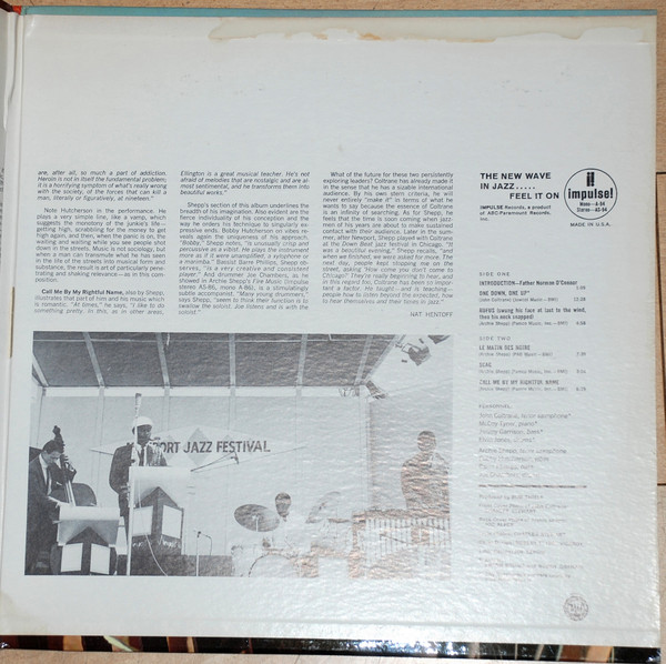 John Coltrane / Archie Shepp - New Thing At Newport | Impulse! (A-94) - 3 John Coltrane / Archie Shepp - New Thing At Newport | Impulse! (A-94) - 3