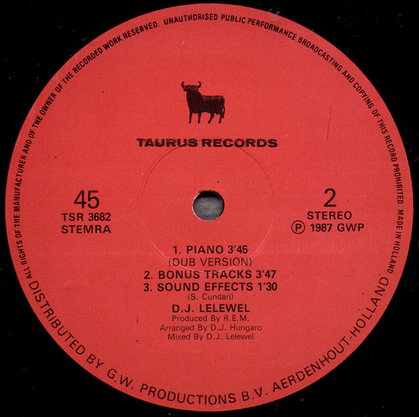 DJ Lelewel - House Machine | Taurus Records (TSR 3682) - 3 DJ Lelewel - House Machine | Taurus Records (TSR 3682) - 3