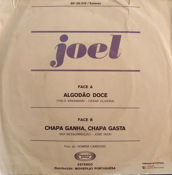 Joel Branco - Algodão Doce | Movieplay Portuguesa (SP-26019) - 2