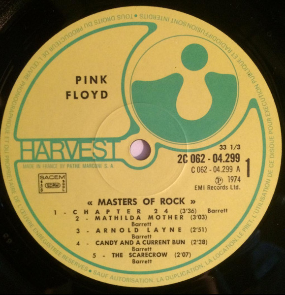 Pink Floyd - Masters Of Rock | Harvest (2C 062-04 299) - 3