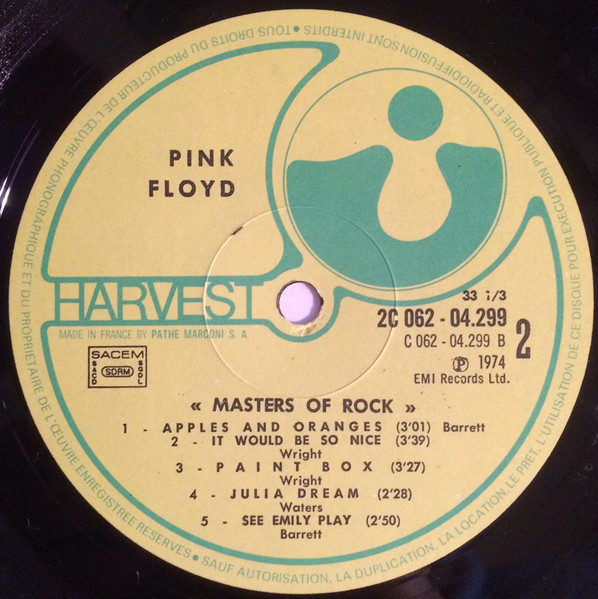 Pink Floyd - Masters Of Rock | Harvest (2C 062-04 299) - 4