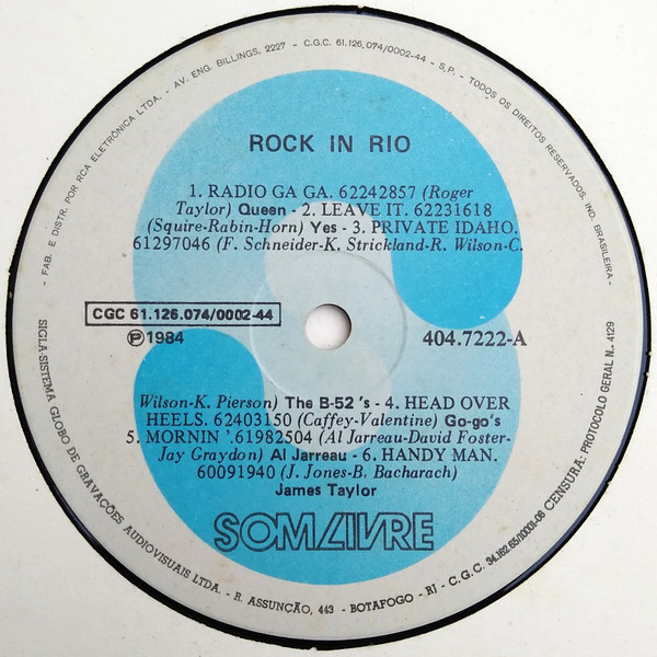 Various - Rock In Rio (Festival) | Som Livre (404.7222) - 3