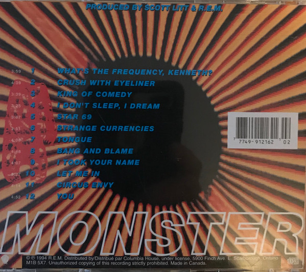 R.E.M. - Monster | Warner Bros. Records (W2 45740) - 3