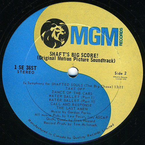 Gordon Parks - Shaft's Big Score! - The Original Motion Picture Soundtrack | MGM Records (1 SE 36 ST) - 4