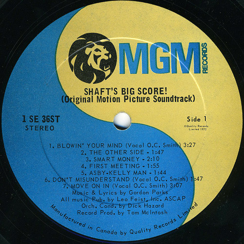 Gordon Parks - Shaft's Big Score! - The Original Motion Picture Soundtrack | MGM Records (1 SE 36 ST) - 3